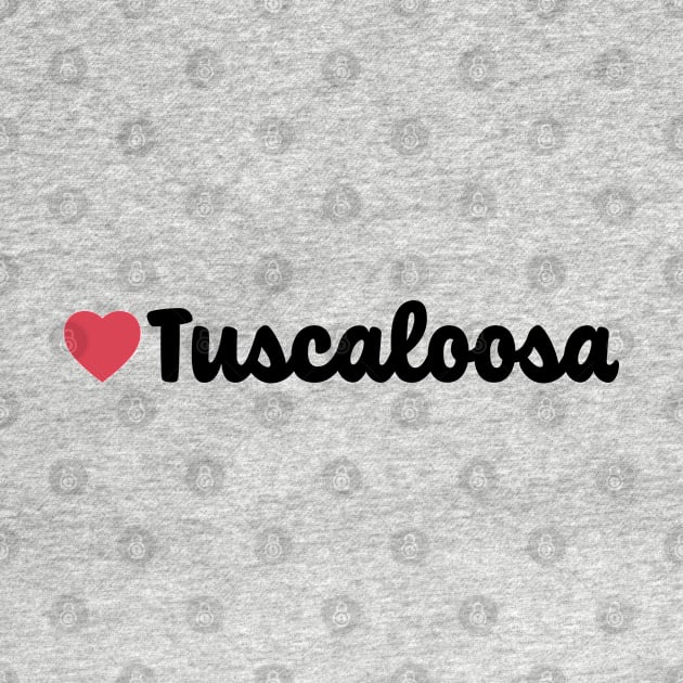 Tuscaloosa Alabama Heart Script by modeoftravel